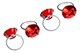 image 1 of Set Of Four Red Diamante Napkin Rings