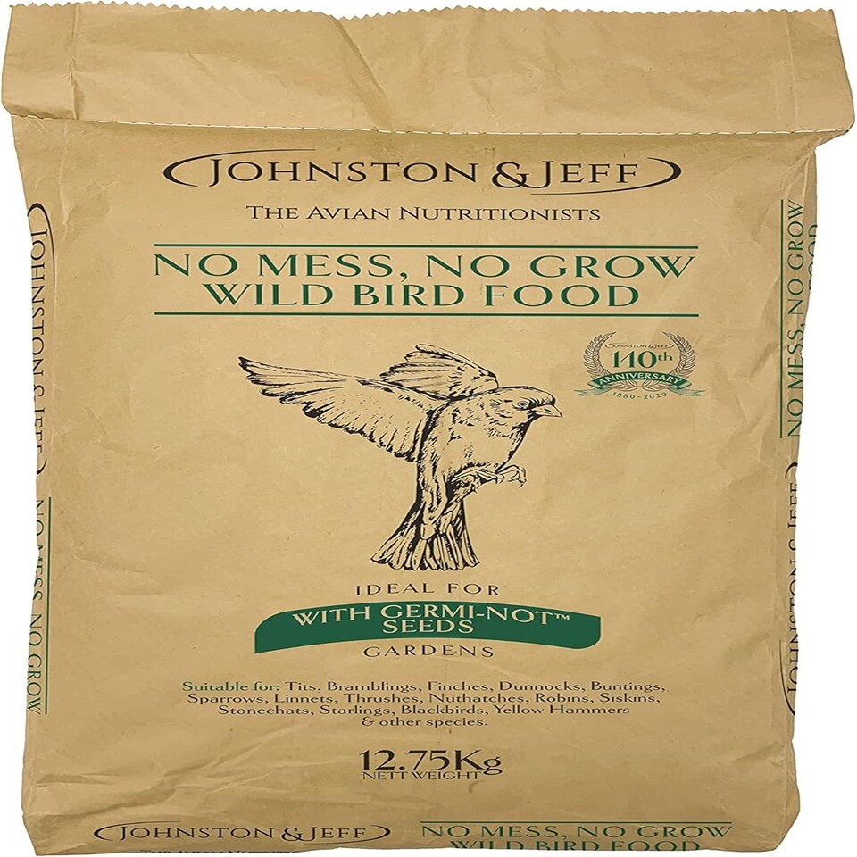 Johnston & Jeff No Mess, No Grow Wild Bird Food 12.75kg