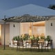 image 2 of Outsunny 3(m) Cantilever Parasol Patio Umbrella w/ Crank Solar Lights Dark Grey
