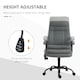 image 5 of Vinsetto Massage Office Chair Linen Computer Chair with Adjustable Height Grey