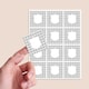 image 2 of Football Design 65mm Square Sticker sheet of 12