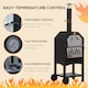 image 5 of Outsunny Charcoal Tall Ovan Pizza Maker BBQ Grill Outdoor Picnic  Thermometer