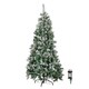 image 1 of 6ft (1.80m) Light up Prelit Snow Flocked Arbor Spruce Christmas Tree with 150 Colour Changing LEDs