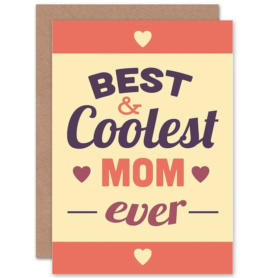 image 1 of Mothers Day Card Best Coolest Mom Ever Simple Retro Mum