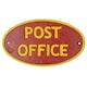 image 1 of Post Office Cast Iron Sign Plaque Wall Royal Mail Shop Door UK Store House