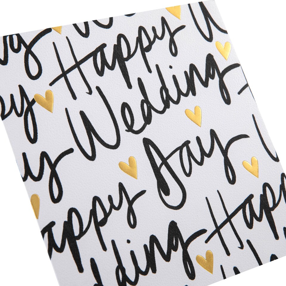 image 1 of Hallmark Wedding Card - Inkwave Typography Design