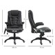 image 3 of HOMCOM Heated Vibrating Massage Office Chair, Reclining, Black