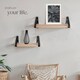 image 8 of Wall Shelves - set of 3, decorative metal brackets, high load-capacity, 3 widths included | Brown | industrial wood light, oak Sonoma | 40 x 12 x 12 cm | 1