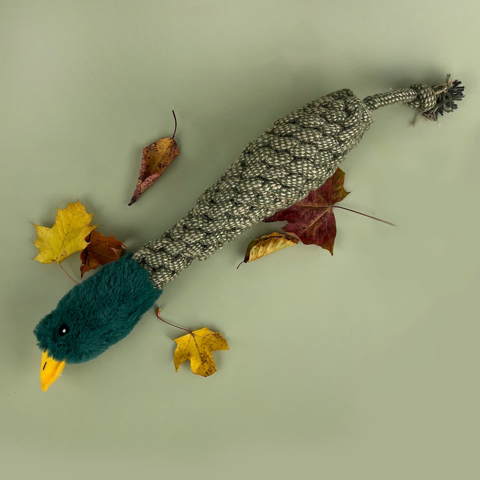 image 1 of HugglePets Legacy Ropey Mallard (Martha) Dog Toy