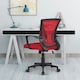 image 2 of Yaheetech Ergonomic Mesh Office Chair Mid-Back 360° Rolling Casters Red