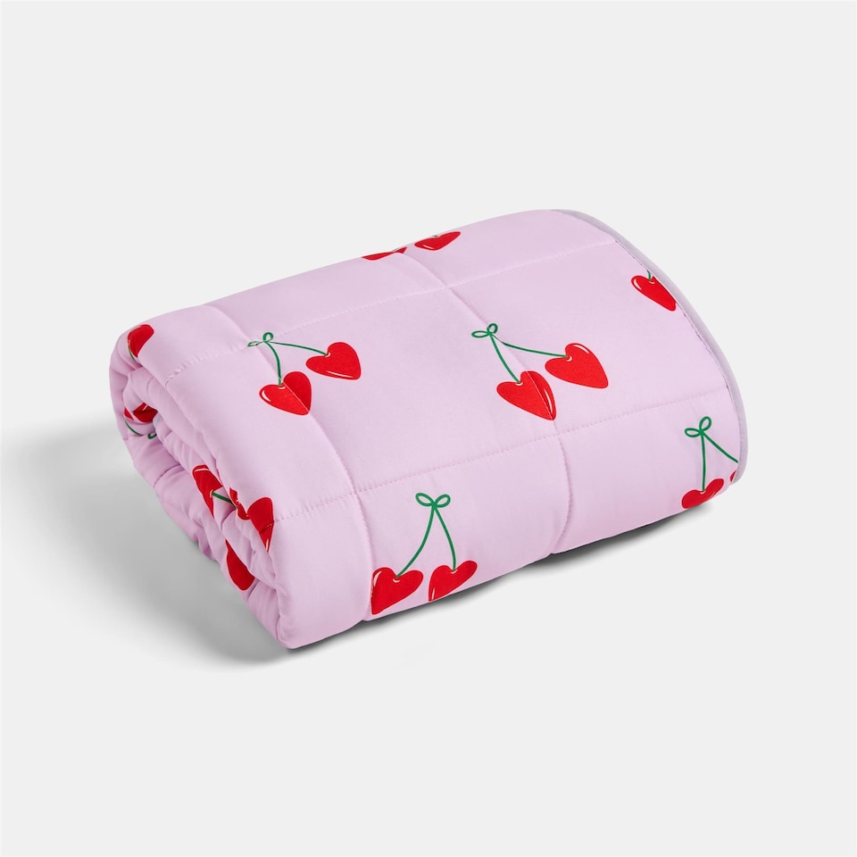 image 1 of OHS Kids Printed 3kg Teddy Fleece Weighted Blanket