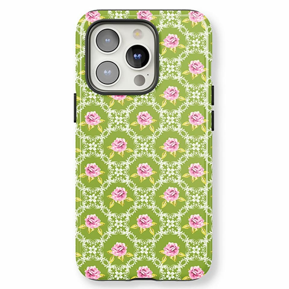 image 1 of Rose Frame Phone Case | Green | iPhone 12 Mini
Tough | iPhone 12 Mini
Tough