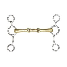 Shires Brass Double-Jointed Horse Tom Thumb Bit - Brass - 6in