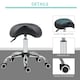 image 5 of HOMCOM PU Leather Saddle Stool w/ Moulded Padded Seat Adjustable Height Black