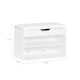 image 3 of SoBuy 2-Tier Shoe Storage Bench with Folding Padded Seat, White, 23.6x11.8x17.3 in, 13 kg - FSR25-W
