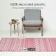 image 2 of Homescapes Outdoor Rug Luxury Waterproof Reversible Recycled, For Garden, Tia Aztec | Pink | Pink and White