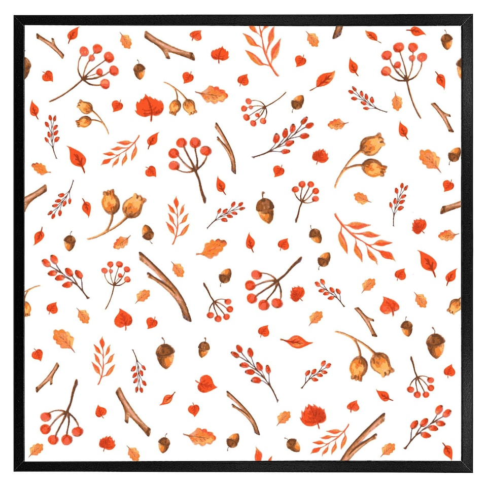 image 1 of Acorns & leaves (Picture Frame) Brown | Oak | S