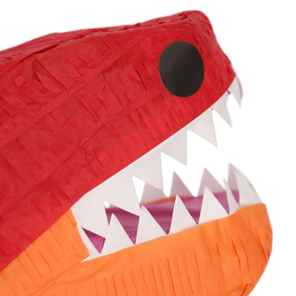 image 1 of Fax Potato T-Rex Pinata Set with Stick & Blindfold - Blue Stick