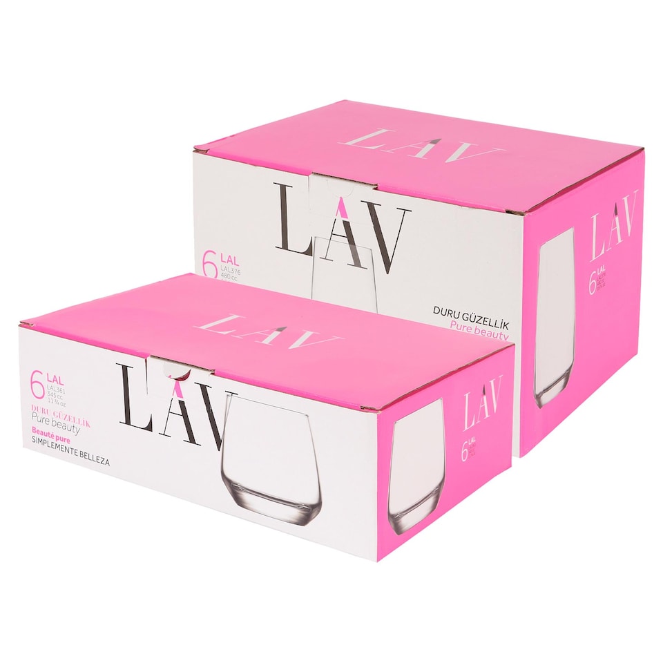 image 1 of LAV 12pc Lal Glassware Set - Clear | Clear | Clear | 12