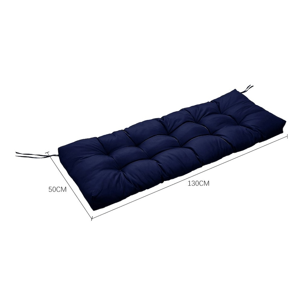 image 1 of Living and Home Outdoor Waterproof Bench Seat Cushion, Navy Blue