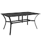 image 1 of Outsunny Garden Dining Table with Steel Frame and Slatted Top