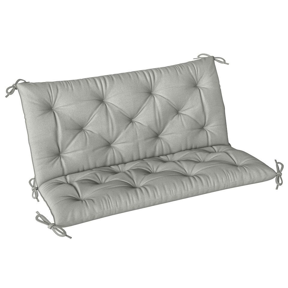 image 1 of Outsunny 2 Seater Garden Bench Cushion Outdoor Seat Pad with Ties 