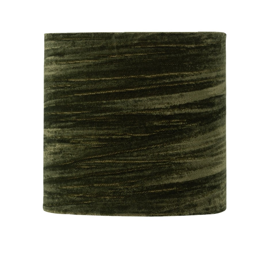 image 1 of Set of 2 Green Crushed Velvet 15.5cm Table Lamp Shades | Green | Small | 2
