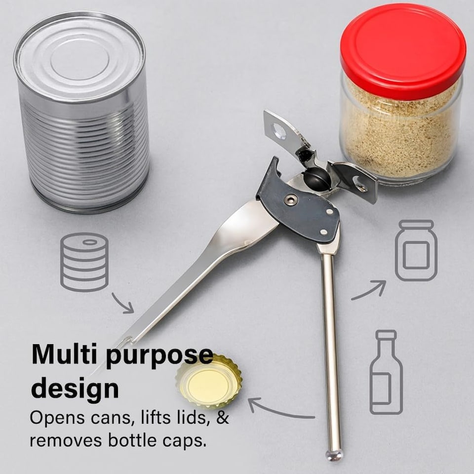 image 1 of Butterfly Stainless Steel Manual Can Bottle Opener Durable Smooth Edge Rust Free