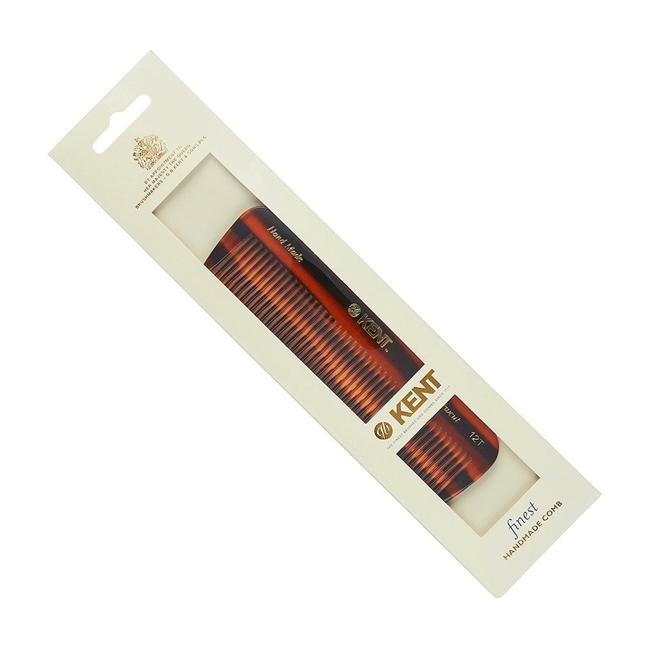 image 1 of Kent Brushes Handmade 139mm Pocket Comb Thick Hair