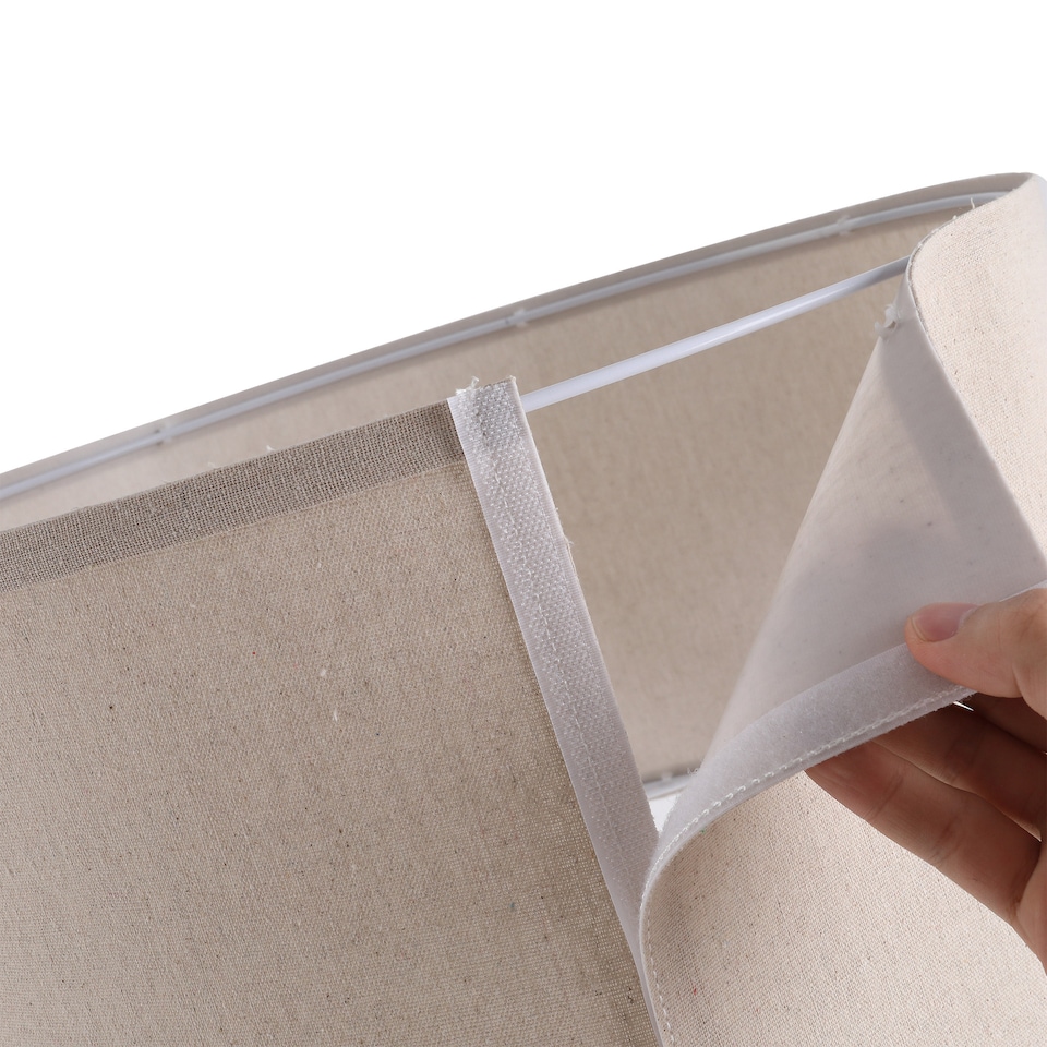 image 1 of HOMCOM Floor Lamp with Elegant Wood Tripod, Free Standing E27 Bulb Lamp Versatile Use For Home Office  Beige