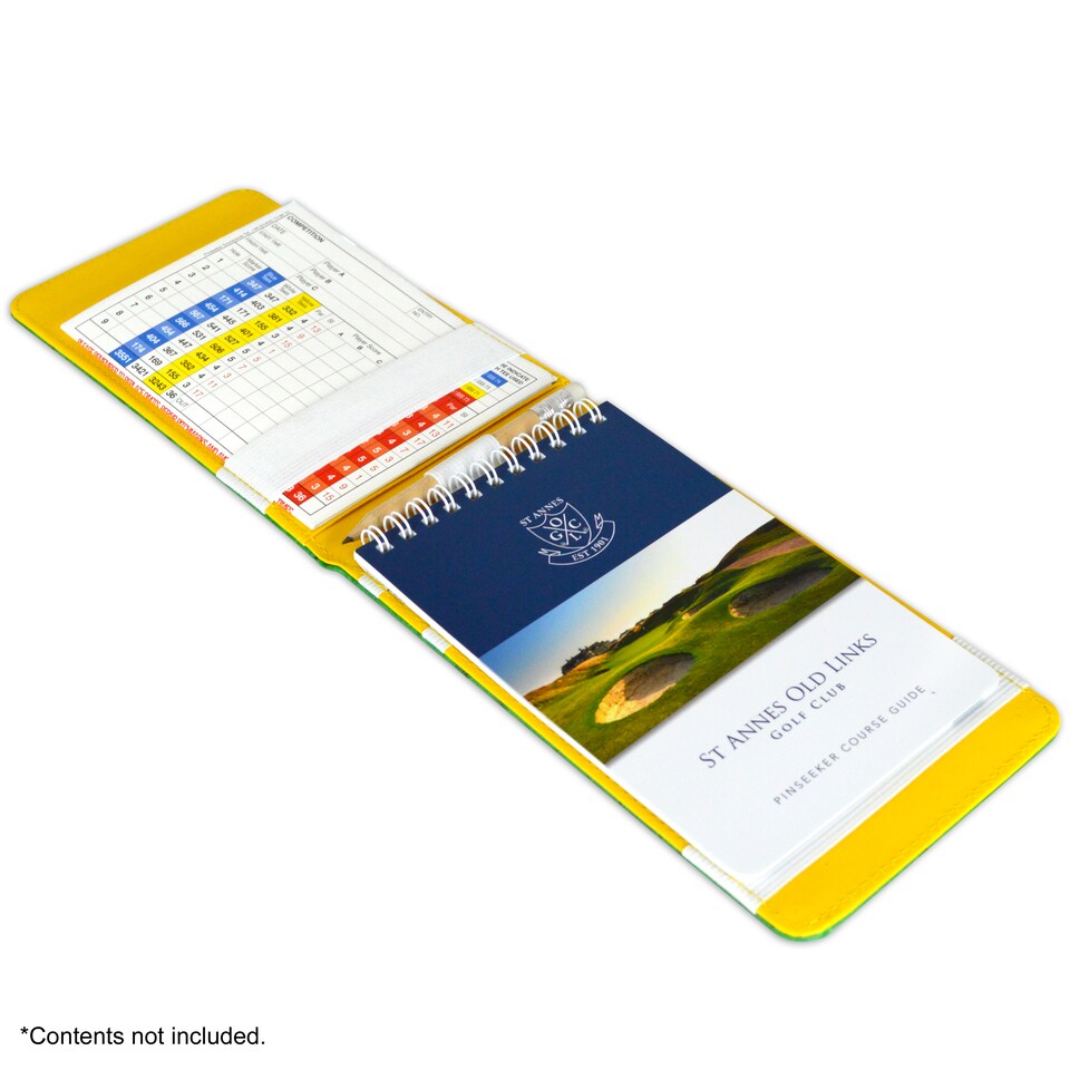image 1 of Premium Ostrich Golf Scorecard Holder - Green / Yellow