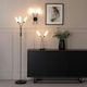 image 3 of ValueLights Maya Pair - 2 Way Curved Matt Black Wall Light Fitting for