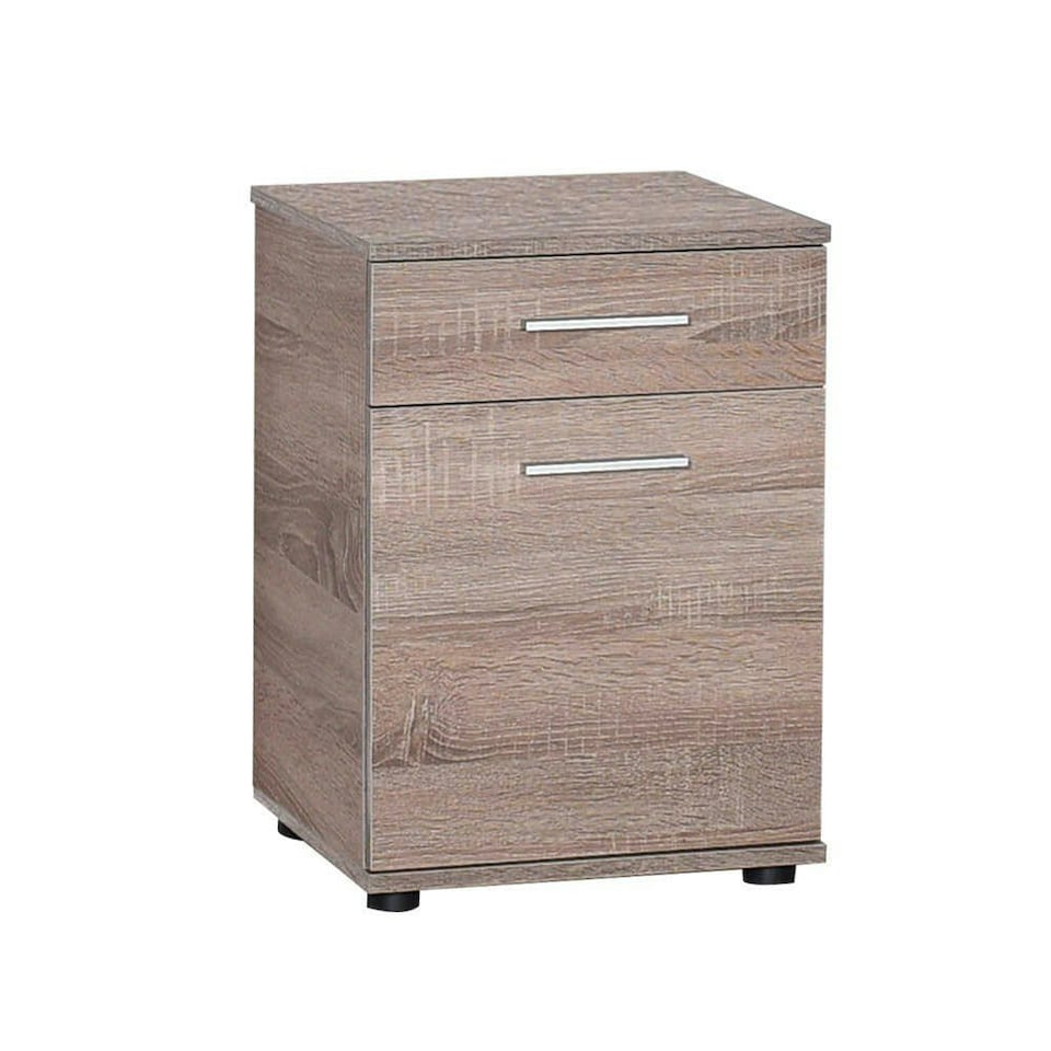 image 1 of Adore Modern Bedside Cabinet - Latte Oak