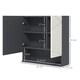 image 7 of kleankin Wall Mounted Bathroom Storage Cupboard W/ Mirror and Shelf, Light Grey