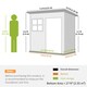 image 7 of Outsunny 7 x 4ft Galvanised Steel Garden Shed with Foundation Kit, Grey 
