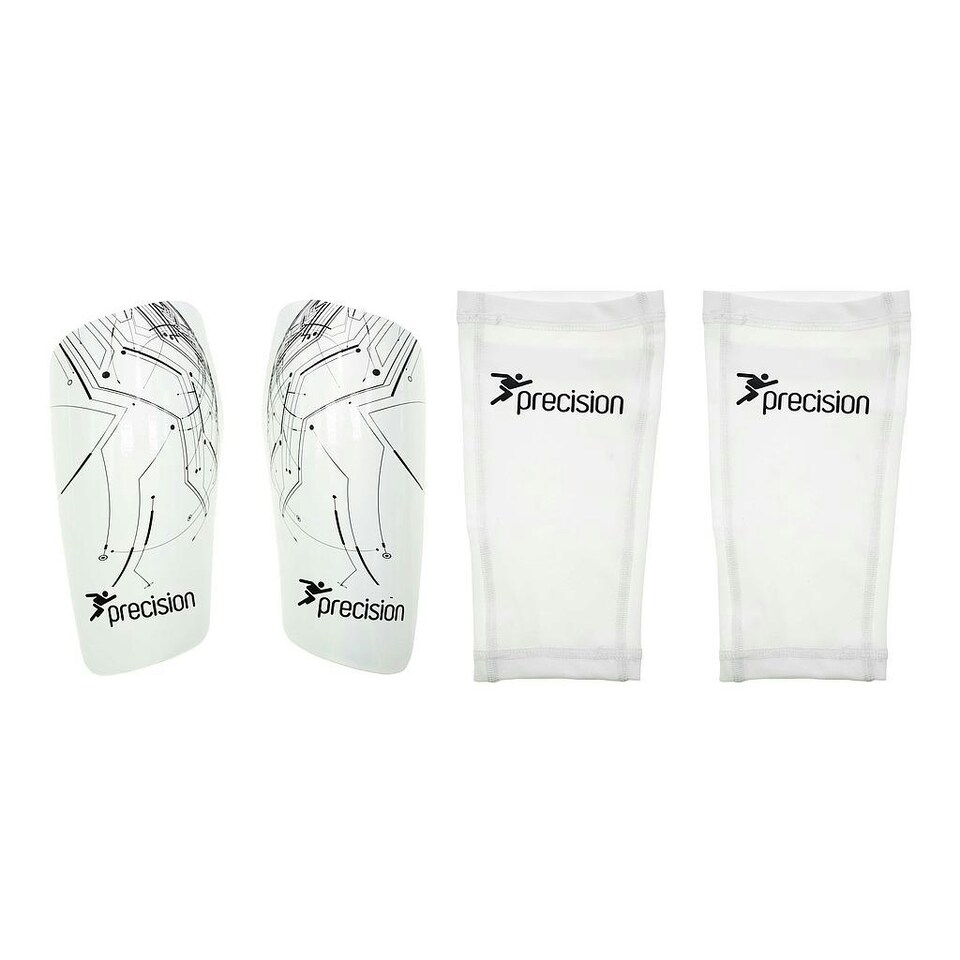 Precision Pro Matrix Shin Guards - White/Black - L