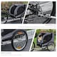 image 5 of PawHut Pet Bicycle Trailer Steel Dog Bike Carrier Water Resistant Travel Grey