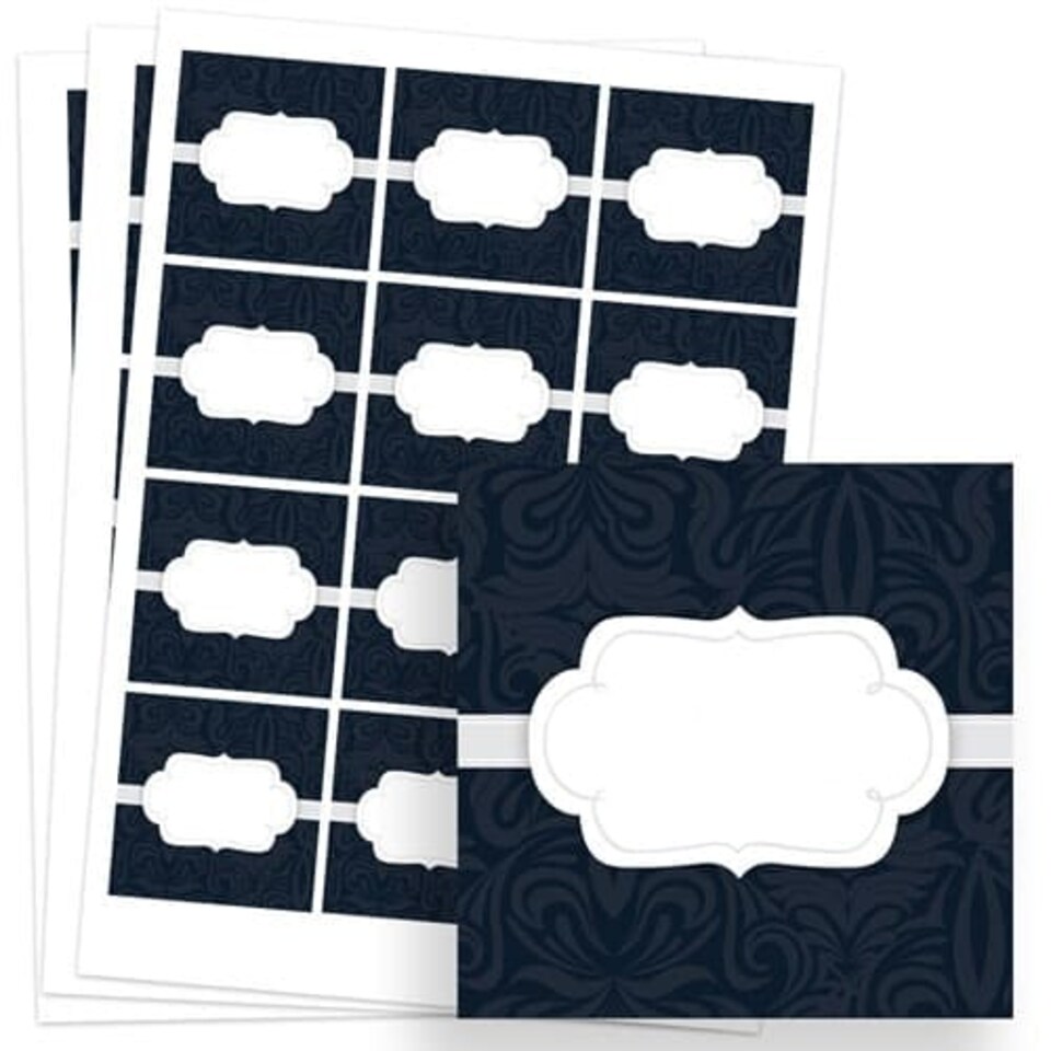 To And From Design 65mm Square Sticker sheet of 12