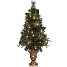 HOMCOM 4ft Artificial Christmas Tree with 60 Warm White LED Lights