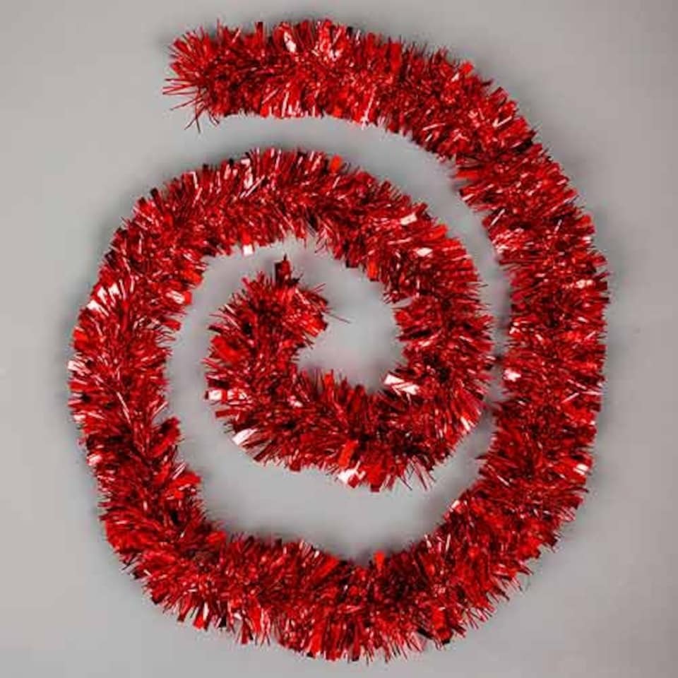 image 1 of Red Deluxe Christmas Tinsel 1.8m