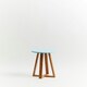 image 2 of Interiors by Premier Viborg Blue Bamboo Round Stool