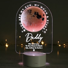 Personalised Sun Moon & Stars LED Colour Changing Night Light