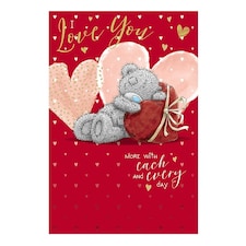 Me To You Bear Bear Leaning On Heart Valentine's Day Card