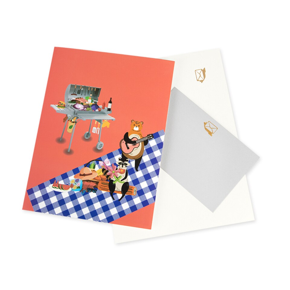 image 1 of Grill & Chill 3D Barbecue Pop Up Greeting Card
