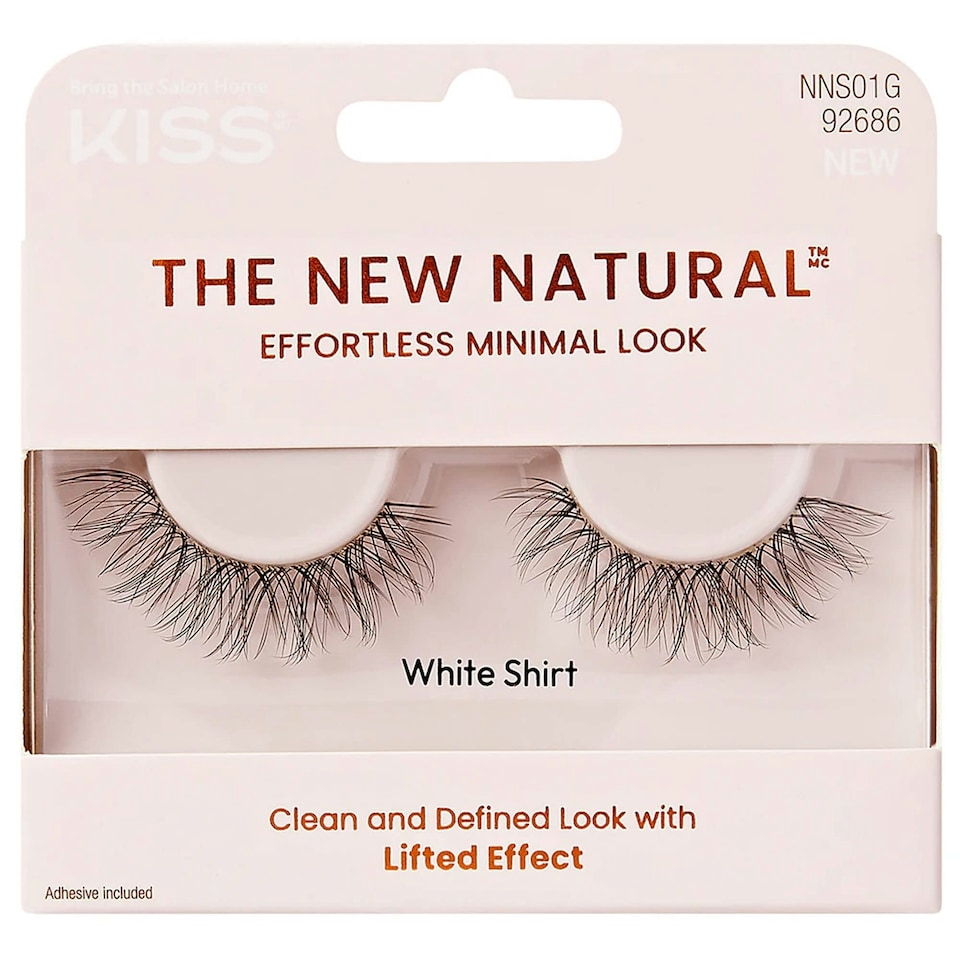 Kiss The New Natural Strip Eyelashes White Shirt