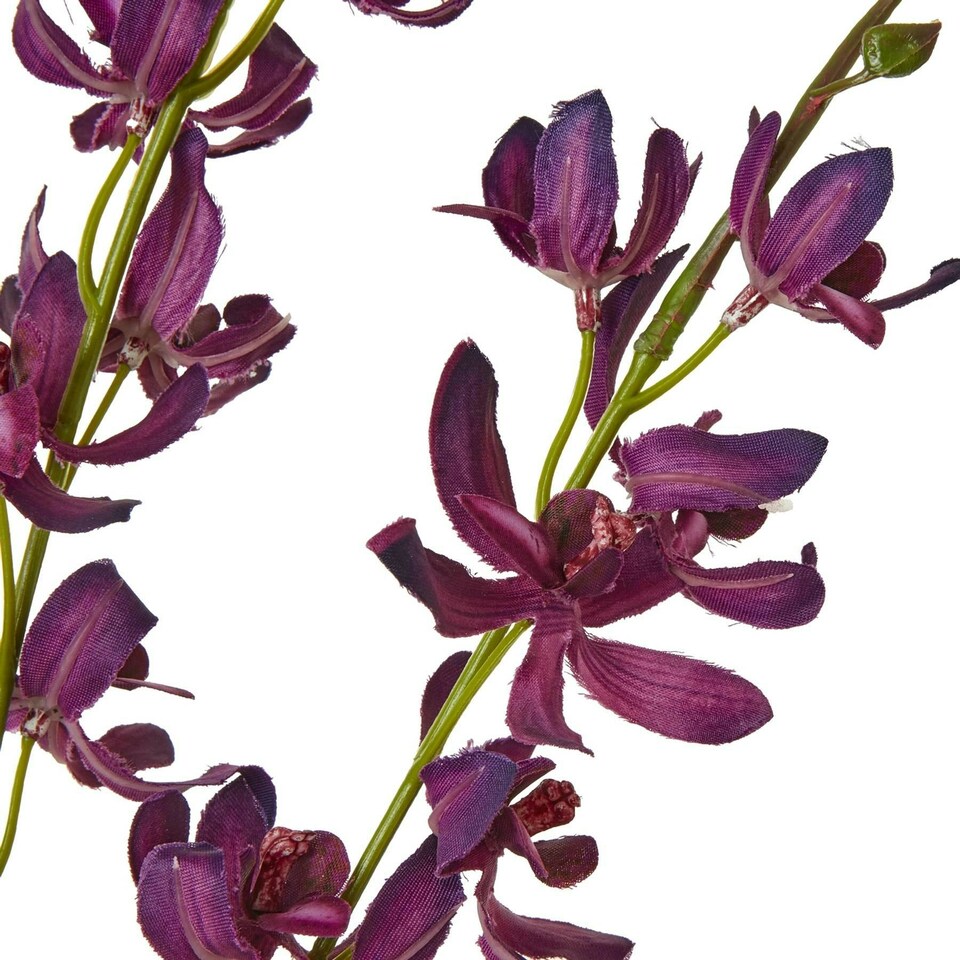 image 1 of Hill Interiors Cymbidium Spray Artificial Flower - Purple - One Size