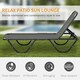 image 5 of Outsunny Sun Lounger Relaxer Recliner with 5-Position Adjustable Backrest Grey