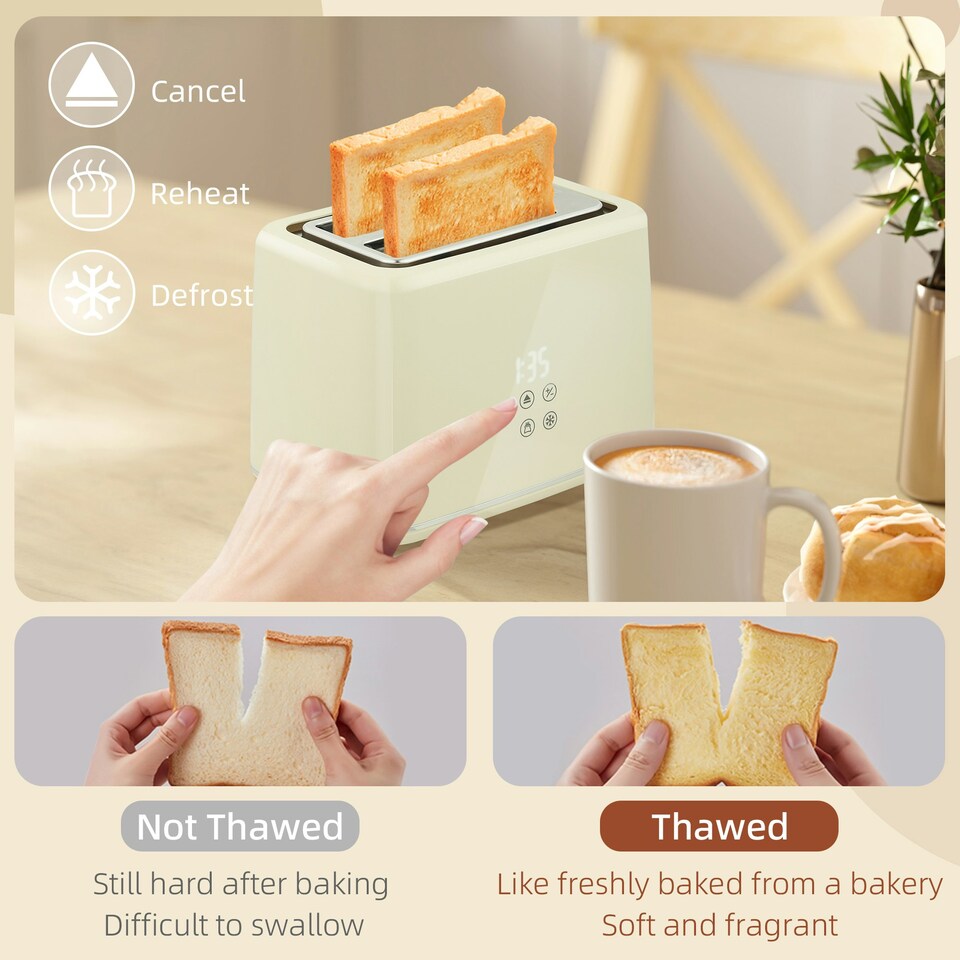 image 1 of HOMCOM 1.5L 3000W Fast Boil Electric Kettle and 2 Slice Toaster Set, Beige