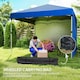 image 8 of Outsunny 3x3 (M) Pop Up Gazebo Party Tent w/ 2 Sidewalls, Weight Bags Blue