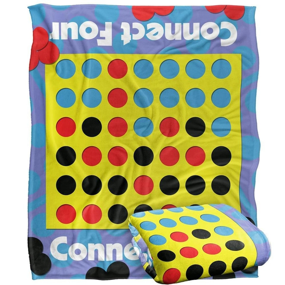 image 1 of Connect Four Game Scene Blanket - Multicoloured - One Size